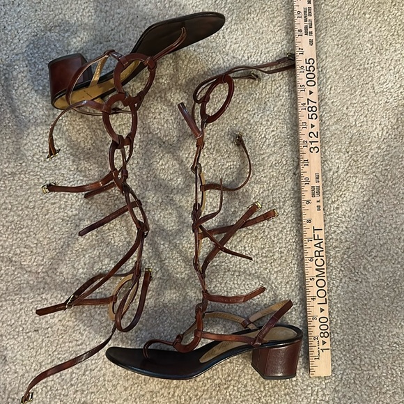 Vintage Leather Gladiator Sandal Calf Length - Picture 2 of 7